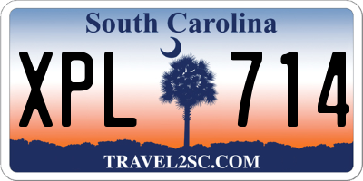 SC license plate XPL714