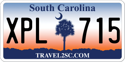 SC license plate XPL715