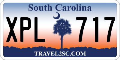 SC license plate XPL717