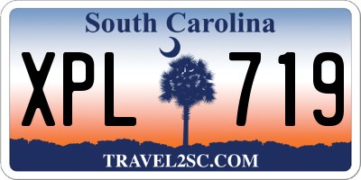 SC license plate XPL719