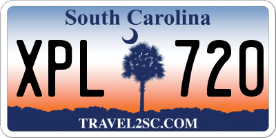 SC license plate XPL720