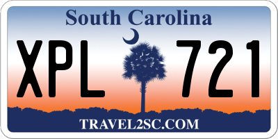 SC license plate XPL721