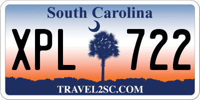 SC license plate XPL722
