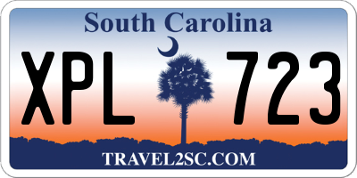 SC license plate XPL723