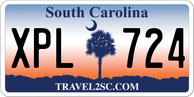 SC license plate XPL724