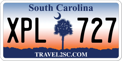 SC license plate XPL727