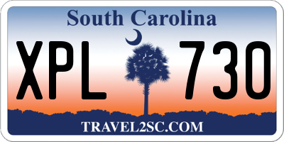 SC license plate XPL730