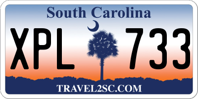 SC license plate XPL733