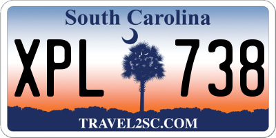 SC license plate XPL738