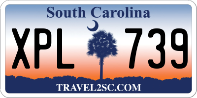 SC license plate XPL739