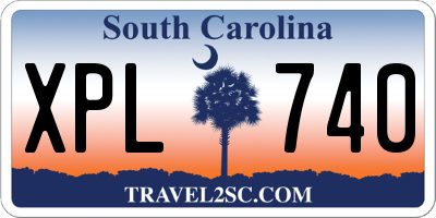 SC license plate XPL740