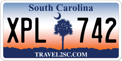 SC license plate XPL742
