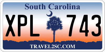 SC license plate XPL743