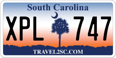 SC license plate XPL747