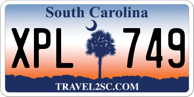SC license plate XPL749