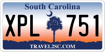 SC license plate XPL751