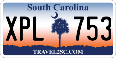SC license plate XPL753