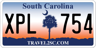 SC license plate XPL754