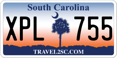 SC license plate XPL755