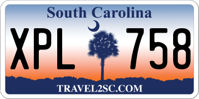 SC license plate XPL758