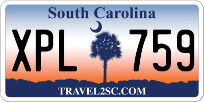 SC license plate XPL759