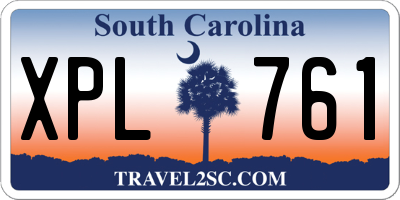 SC license plate XPL761
