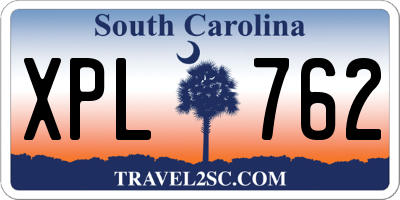 SC license plate XPL762