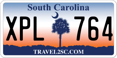 SC license plate XPL764