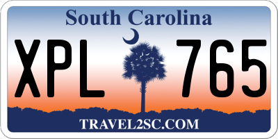 SC license plate XPL765