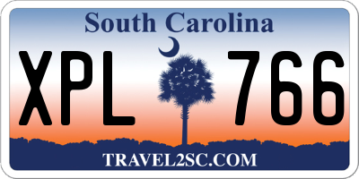 SC license plate XPL766