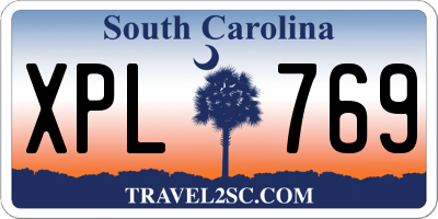 SC license plate XPL769