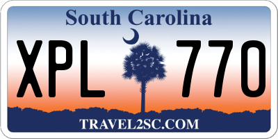SC license plate XPL770
