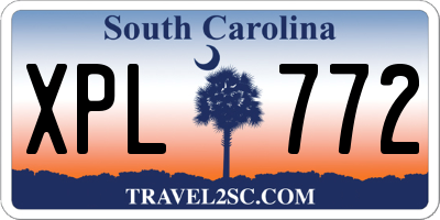 SC license plate XPL772