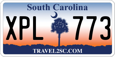 SC license plate XPL773