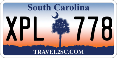 SC license plate XPL778