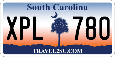 SC license plate XPL780
