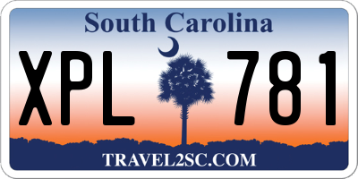 SC license plate XPL781