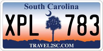SC license plate XPL783
