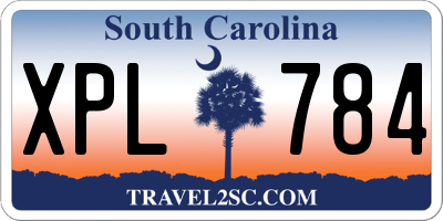 SC license plate XPL784
