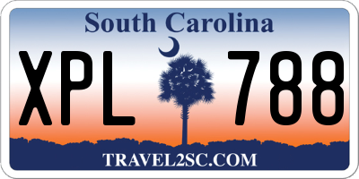 SC license plate XPL788