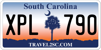 SC license plate XPL790
