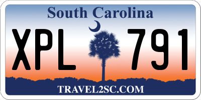 SC license plate XPL791