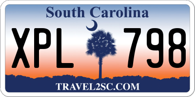 SC license plate XPL798