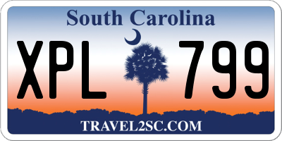 SC license plate XPL799
