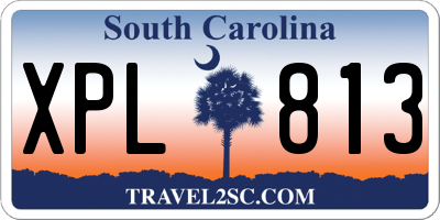 SC license plate XPL813
