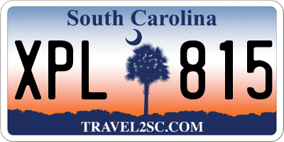 SC license plate XPL815