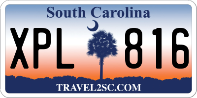 SC license plate XPL816