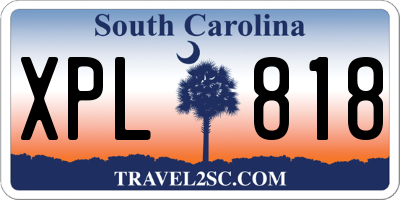 SC license plate XPL818