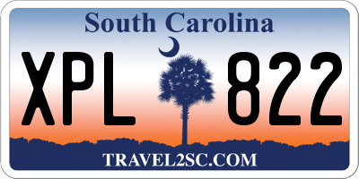 SC license plate XPL822