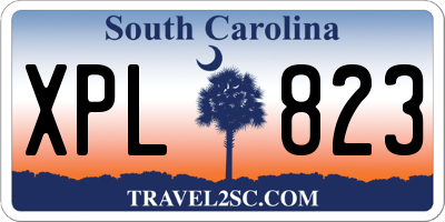 SC license plate XPL823